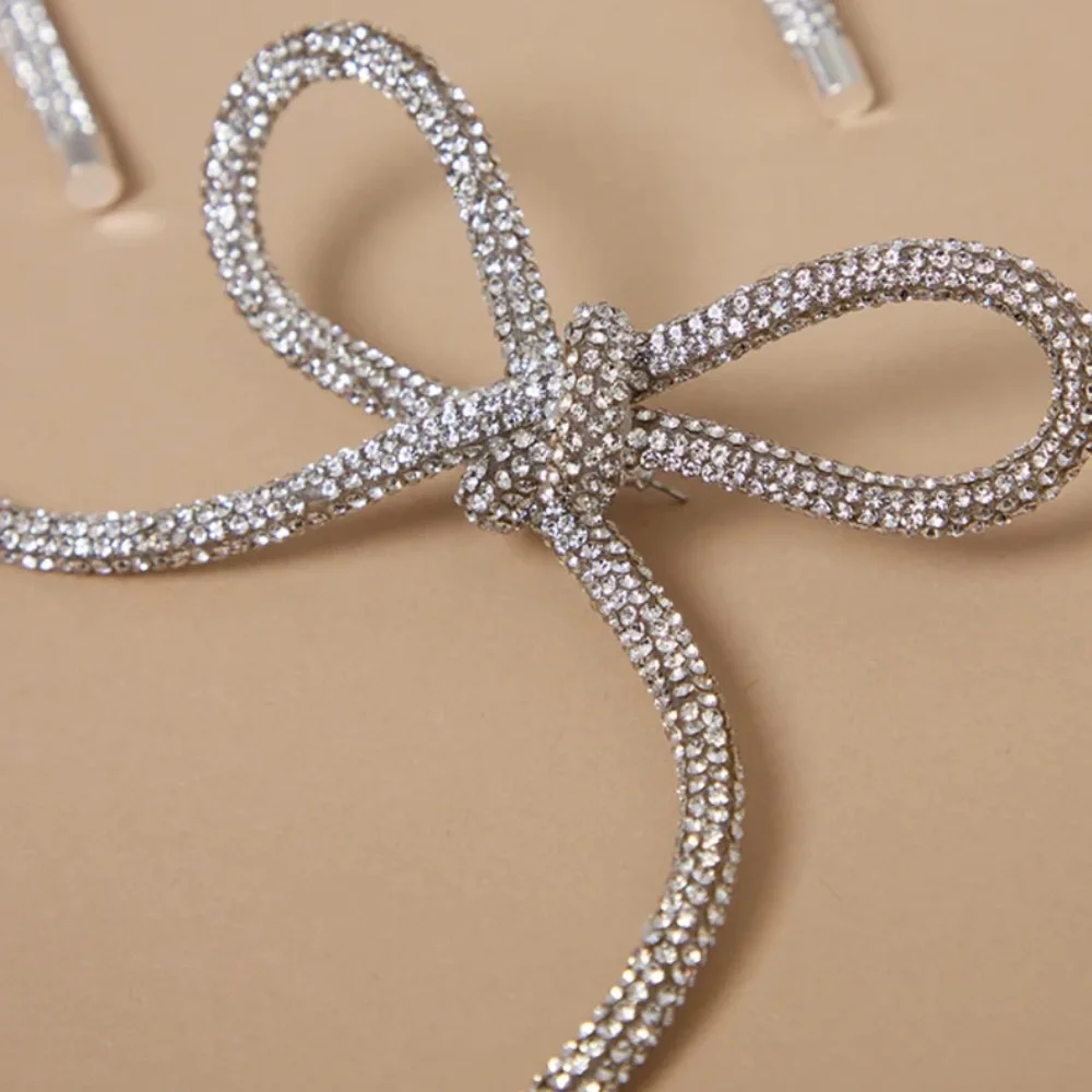 NWOT Anthropologie Rhinestone Bow Hair Clip